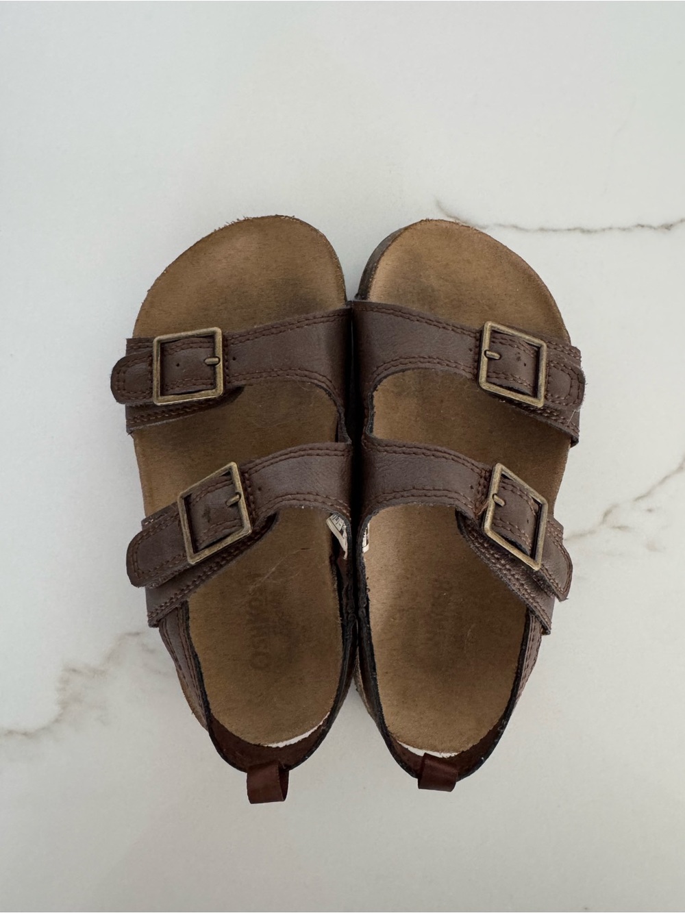 OshKosh B'gosh Brown Double-Buckle Kids Sandals